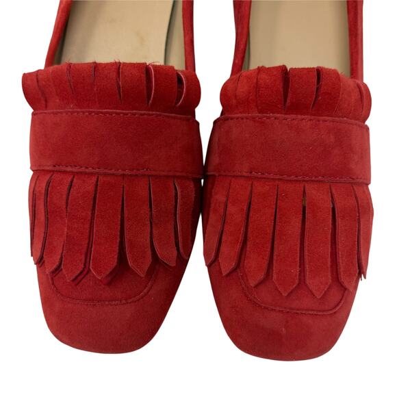 Kenneth Cole Reaction Michelle Loafer Pumps Womens size 7.5 M Red Suede - Picture 9 of 16